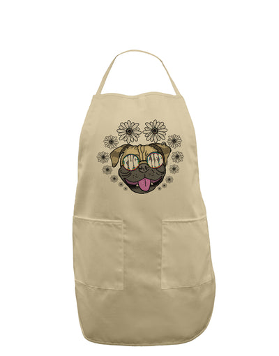 TooLoud Pug Life Hippy Adult Apron-Bib Apron-TooLoud-Stone-One-Size-Davson Sales