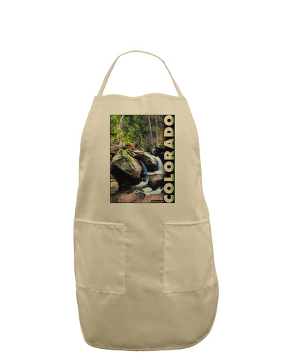 Rockies River with Text Adult Apron-Bib Apron-TooLoud-Stone-One-Size-Davson Sales