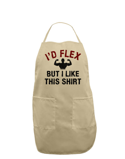 I'd Flex But I Like This Shirt Adult Apron-Bib Apron-TooLoud-Stone-One-Size-Davson Sales