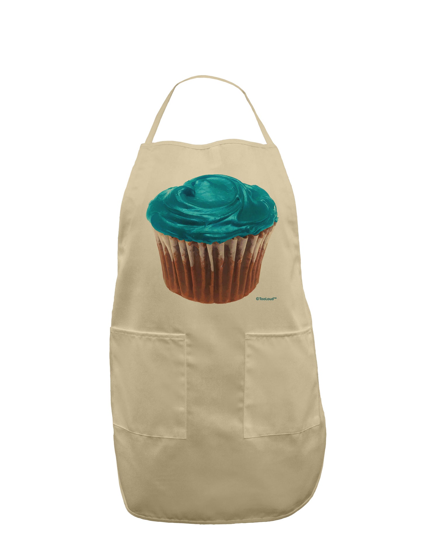 Giant Bright Turquoise Cupcake Adult Apron by TooLoud-Bib Apron-TooLoud-Stone-One-Size-Davson Sales