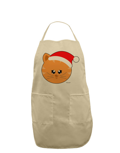 Cute Christmas Cat Santa Hat Adult Apron-Bib Apron-TooLoud-Stone-One-Size-Davson Sales