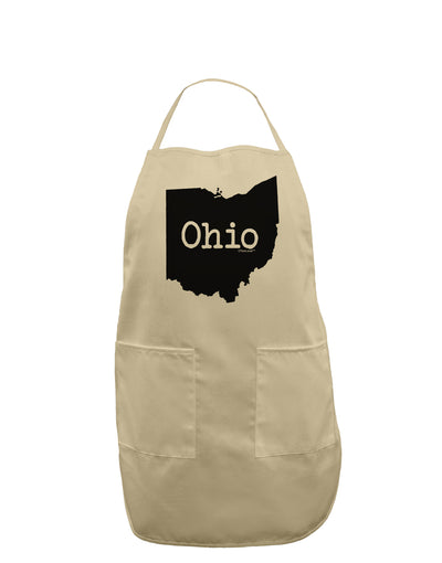 Ohio - United States Shape Adult Apron by TooLoud-Bib Apron-TooLoud-Stone-One-Size-Davson Sales