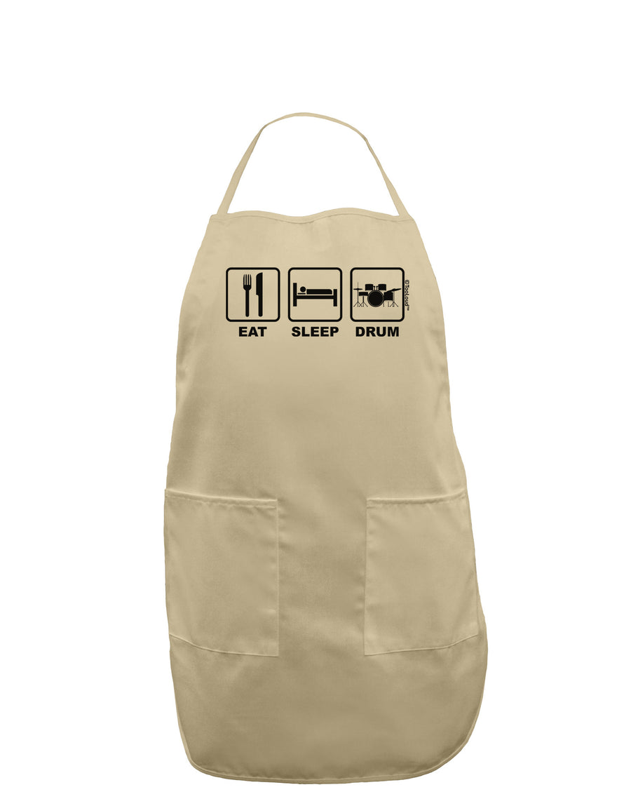 Eat Sleep Drum Design Adult Apron by TooLoud-Bib Apron-TooLoud-White-One-Size-Davson Sales