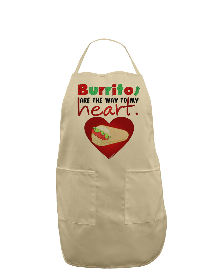 Burritos Are the Way To My Heart Adult Apron-Bib Apron-TooLoud-White-One-Size-Davson Sales