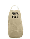 Final Boss Text - Boss Day Adult Apron-Bib Apron-TooLoud-Stone-One-Size-Davson Sales