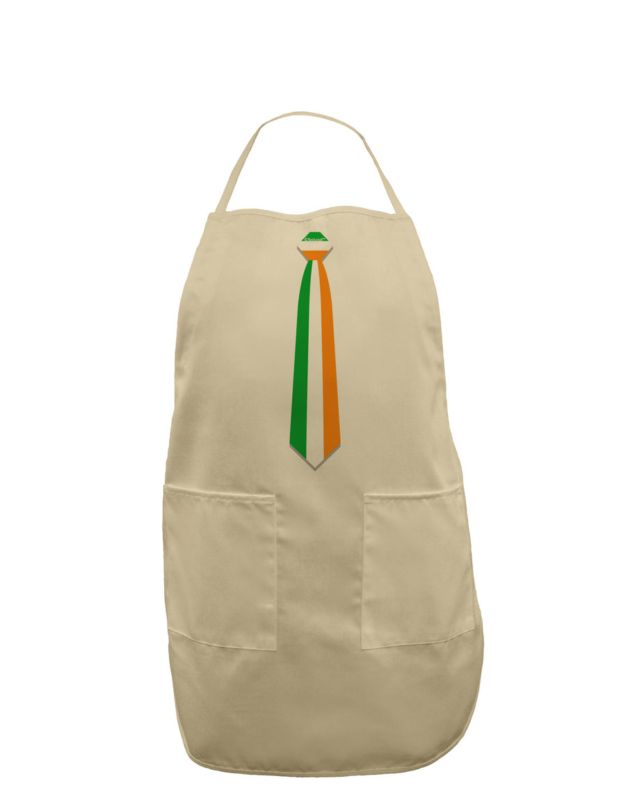 Faux Irish Flag Tie St Patricks Day Adult Apron-Bib Apron-TooLoud-White-One-Size-Davson Sales