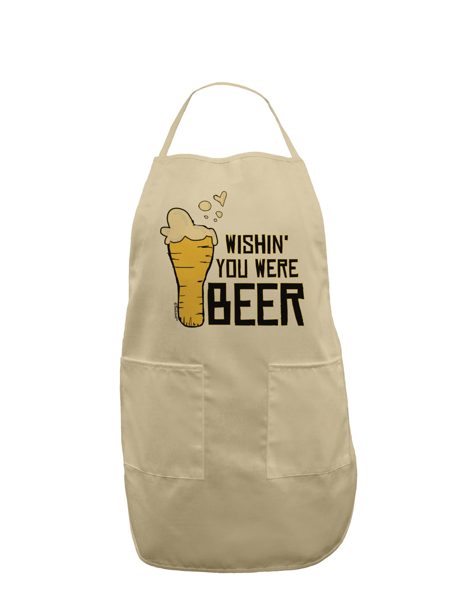 Wishin you were Beer Adult Apron-Bib Apron-TooLoud-White-One-Size-Davson Sales