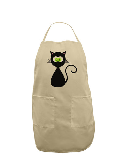 Black Cat Halloween Adult Apron-Bib Apron-TooLoud-Stone-One-Size-Davson Sales