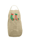 Cute Mr and Mrs Christmas Couple Stockings Adult Apron by TooLoud-Bib Apron-TooLoud-Stone-One-Size-Davson Sales