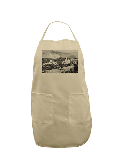 CO Mountain Forest Watercolor Adult Apron-Bib Apron-TooLoud-Stone-One-Size-Davson Sales