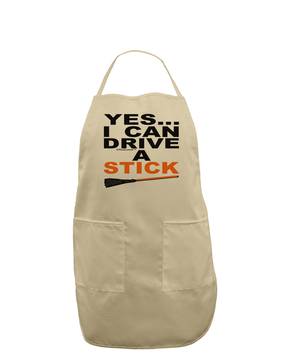 Drive Stick Orange Adult Apron-Bib Apron-TooLoud-White-One-Size-Davson Sales