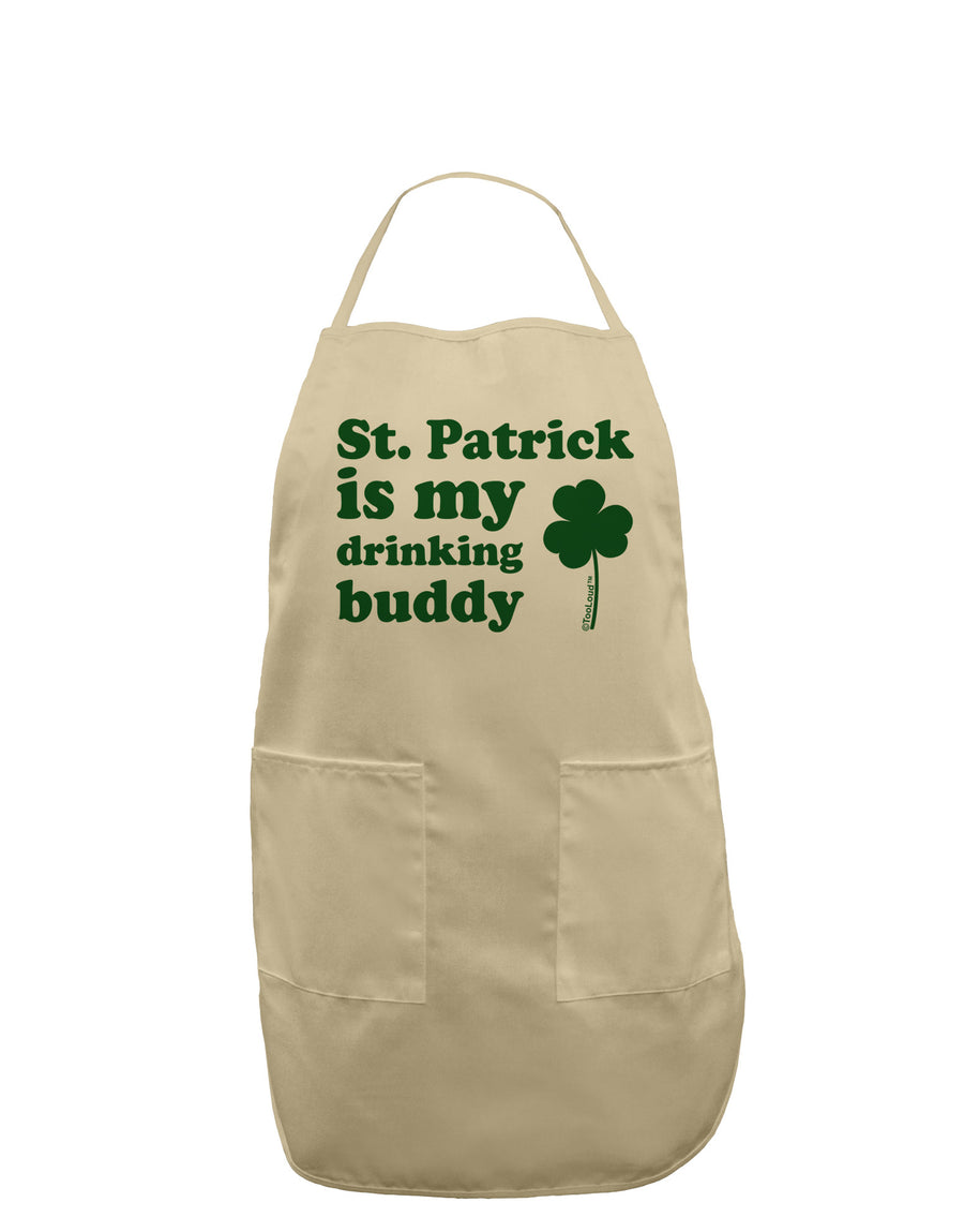 St Patrick is my Drinking Buddy Adult Apron-Bib Apron-TooLoud-White-One-Size-Davson Sales