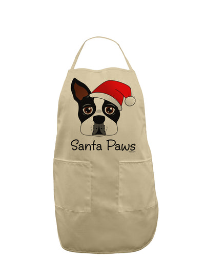 Santa Paws Christmas Dog Adult Apron-Bib Apron-TooLoud-Stone-One-Size-Davson Sales