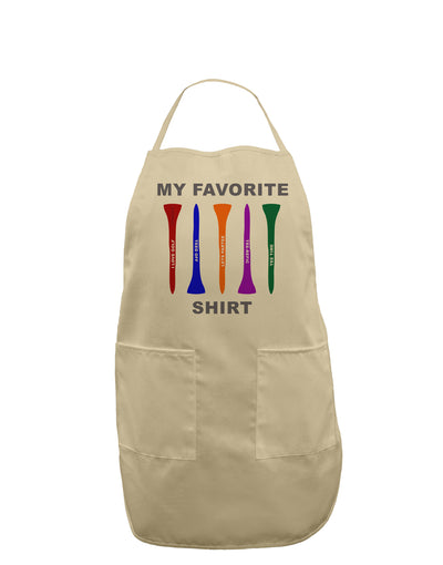 My Favorite Tee Shirt Adult Apron by TooLoud-Bib Apron-TooLoud-Stone-One-Size-Davson Sales