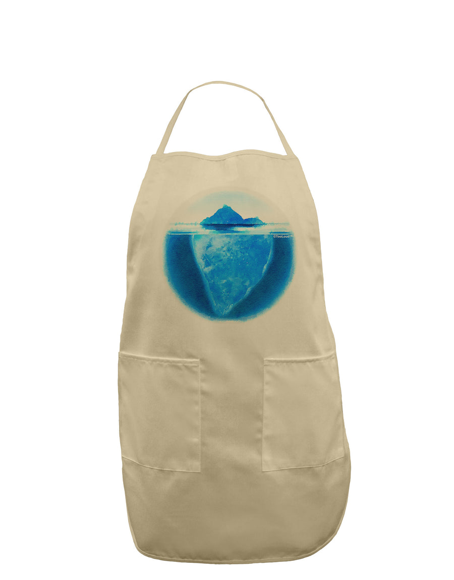 Iceberg Watercolor Adult Apron-Bib Apron-TooLoud-White-One-Size-Davson Sales