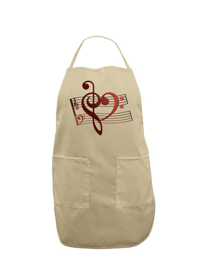 Heart Sheet Music Adult Apron-Bib Apron-TooLoud-Stone-One-Size-Davson Sales