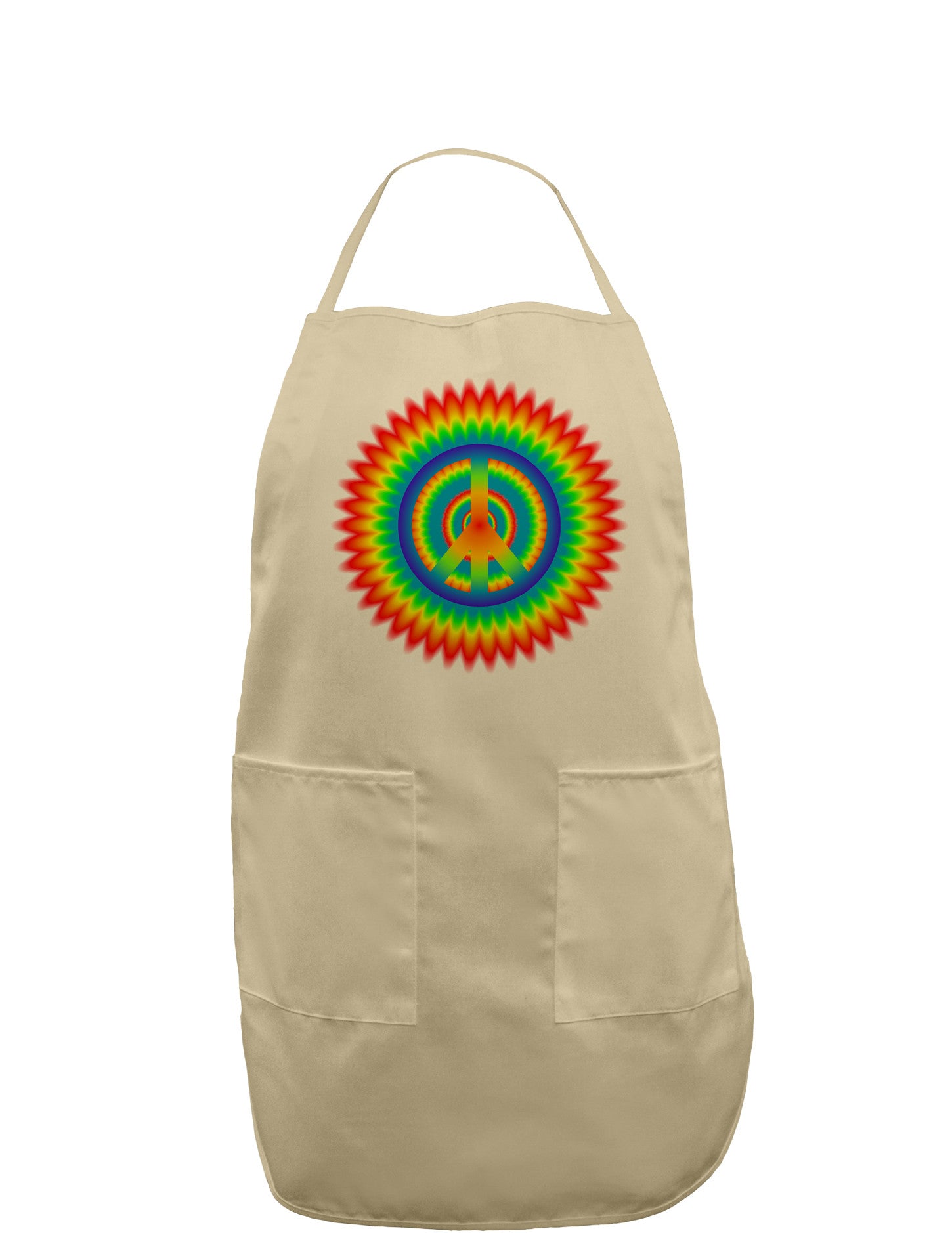 Psychedelic Peace Adult Apron-Bib Apron-TooLoud-Stone-One-Size-Davson Sales
