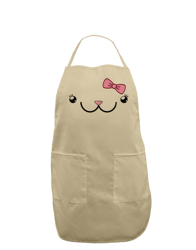 Kyu-T Face - Kawa Cute Girl Animal Adult Apron-Bib Apron-TooLoud-Stone-One-Size-Davson Sales