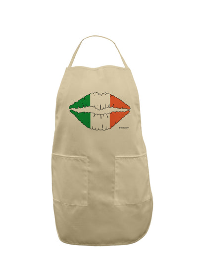 Irish Flag Kiss Adult Apron by TooLoud-Bib Apron-TooLoud-Stone-One-Size-Davson Sales