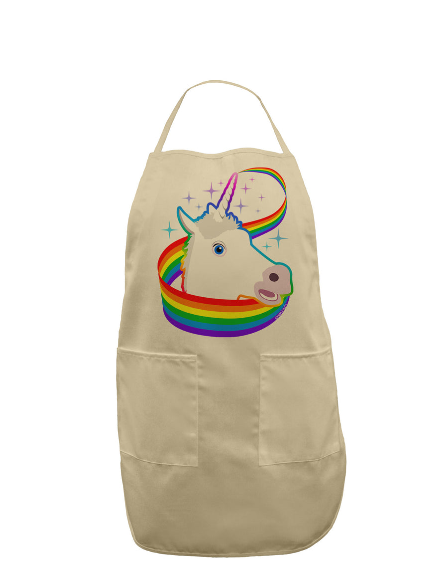 Magical Horn Rainbow Unicorn Adult Apron-Bib Apron-TooLoud-White-One-Size-Davson Sales