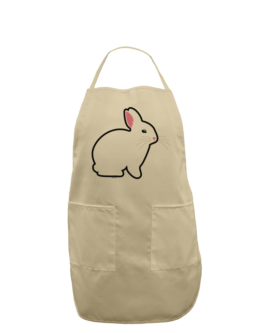 Cute Bunny Rabbit Easter Adult Apron-Bib Apron-TooLoud-White-One-Size-Davson Sales