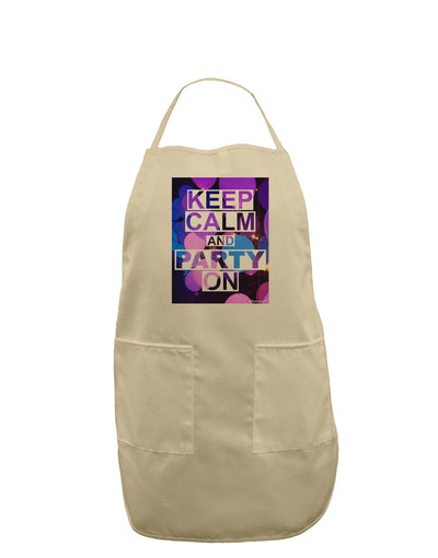 Keep Calm - Party Balloons Adult Apron-Bib Apron-TooLoud-Stone-One-Size-Davson Sales