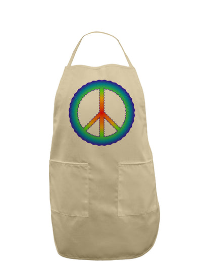 Halftone Peace Adult Apron-Bib Apron-TooLoud-Stone-One-Size-Davson Sales