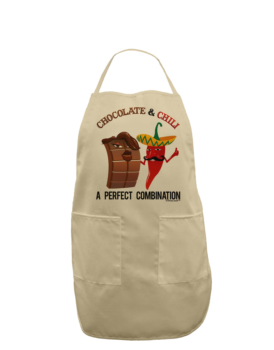 Chiles and Chocolate Adult Apron-Bib Apron-TooLoud-White-One-Size-Davson Sales