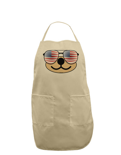 Kyu-T Face - Beartholomew Patriotic Sunglasses Adult Apron-Bib Apron-TooLoud-Stone-One-Size-Davson Sales