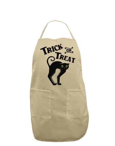 Trick or Treat Cute Black Cat Halloween Adult Apron-Bib Apron-TooLoud-Stone-One-Size-Davson Sales