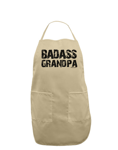 Badass Grandpa Adult Apron by TooLoud-Bib Apron-TooLoud-Stone-One-Size-Davson Sales