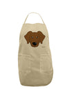 Cute Chocolate Labrador Retriever Dog Adult Apron by TooLoud-Bib Apron-TooLoud-Stone-One-Size-Davson Sales