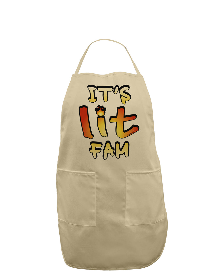 It's Lit Fam Adult Apron-Bib Apron-TooLoud-White-One-Size-Davson Sales