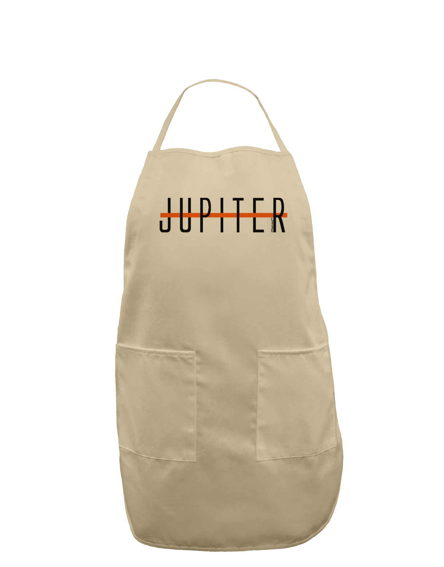 Planet Jupiter Text Only Adult Apron-Bib Apron-TooLoud-Stone-One-Size-Davson Sales