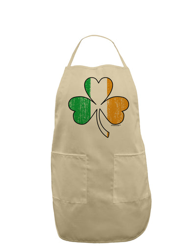 Irish Flag - Shamrock Distressed Adult Apron by TooLoud-Bib Apron-TooLoud-Stone-One-Size-Davson Sales