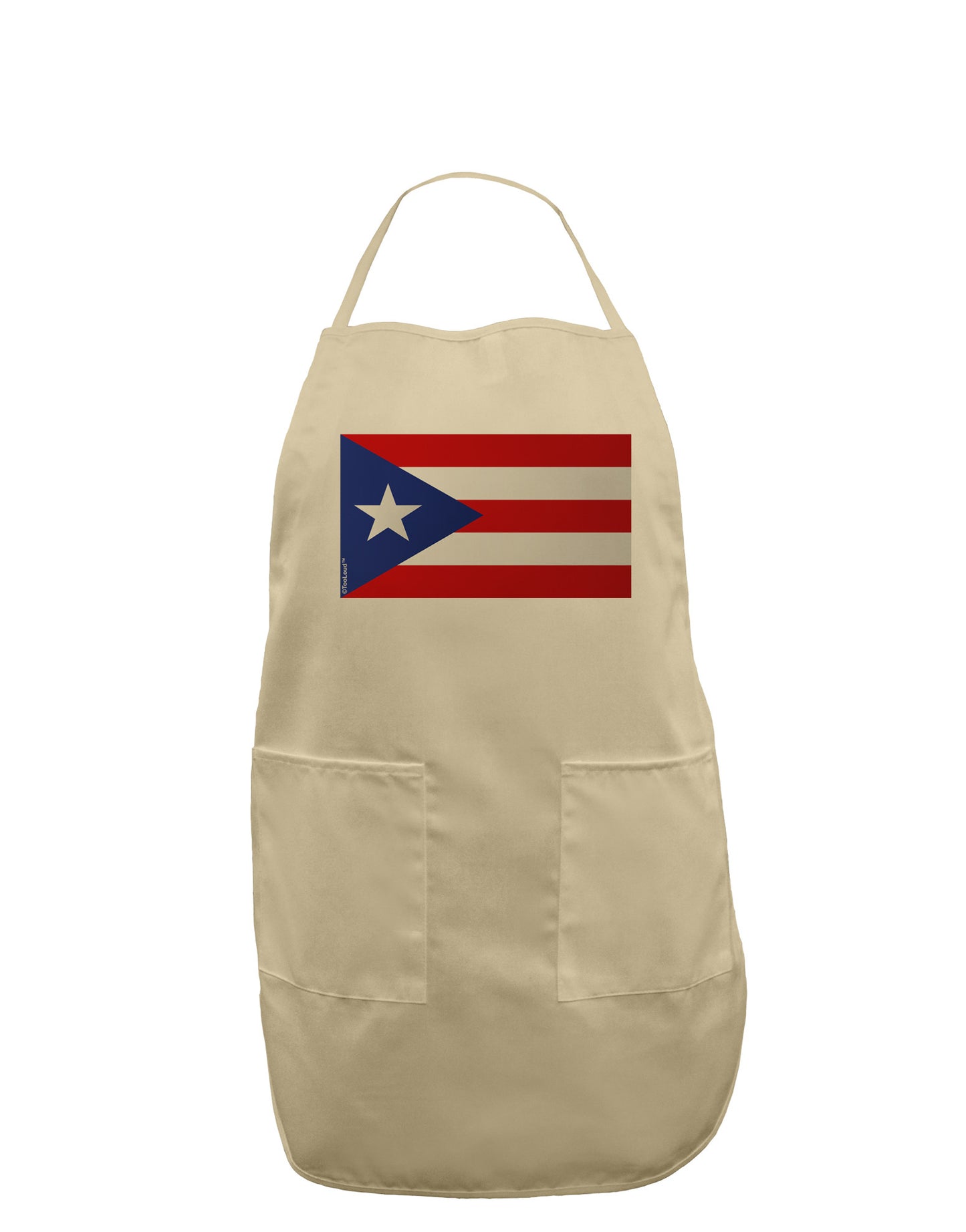 Puerto Rico Flag Adult Apron-Bib Apron-TooLoud-Stone-One-Size-Davson Sales