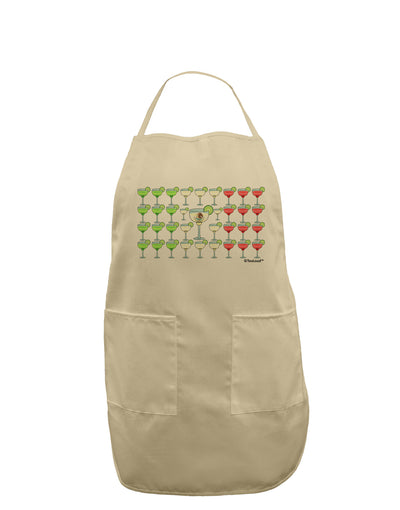 Mexican Flag of Margaritas Adult Apron by TooLoud-Bib Apron-TooLoud-Stone-One-Size-Davson Sales