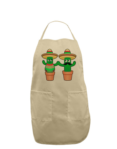 Fiesta Cactus Couple Adult Apron-Bib Apron-TooLoud-Stone-One-Size-Davson Sales