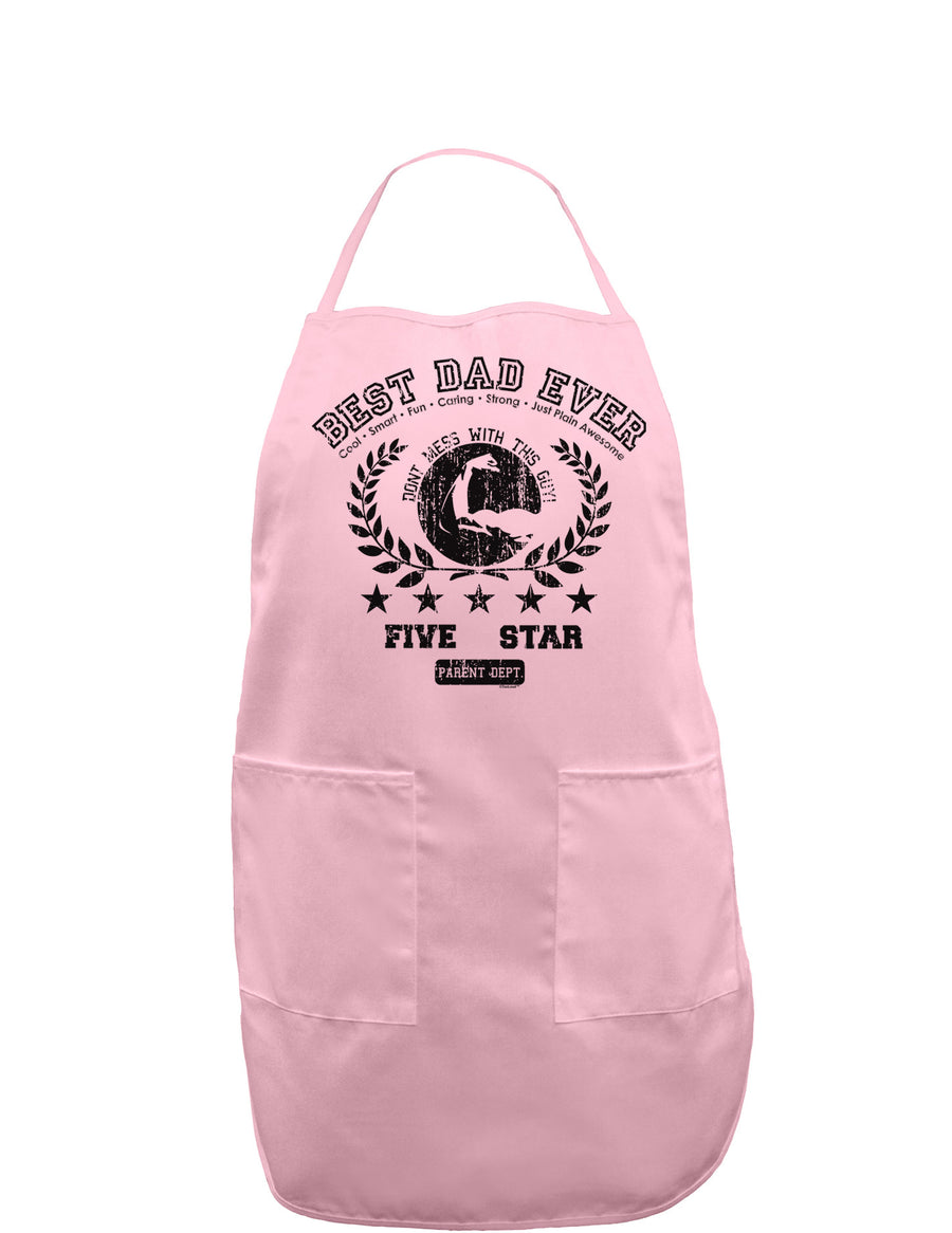 Best Dad Ever Distressed Collegiate Adult Apron-Bib Apron-TooLoud-White-One-Size-Davson Sales