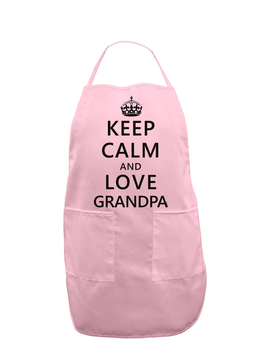 Keep Calm and Love Grandpa Adult Apron-Bib Apron-TooLoud-White-One-Size-Davson Sales