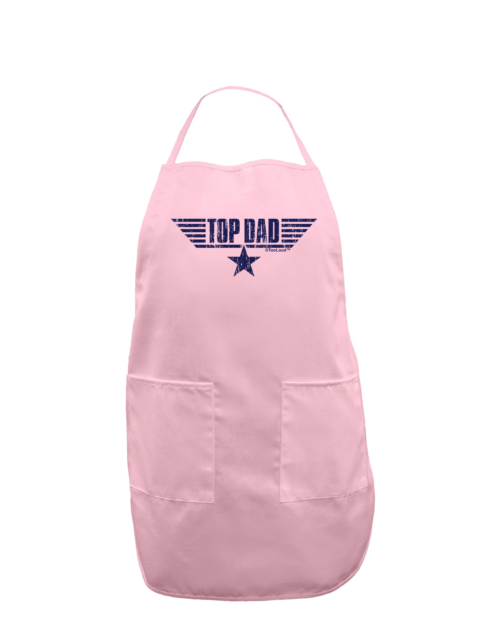 Top Dad Father's Day Adult Apron-Bib Apron-TooLoud-Light-Pink-One-Size-Davson Sales