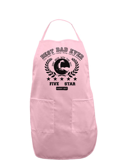 Best Dad Ever Collegiate Adult Apron-Bib Apron-TooLoud-Light-Pink-One-Size-Davson Sales