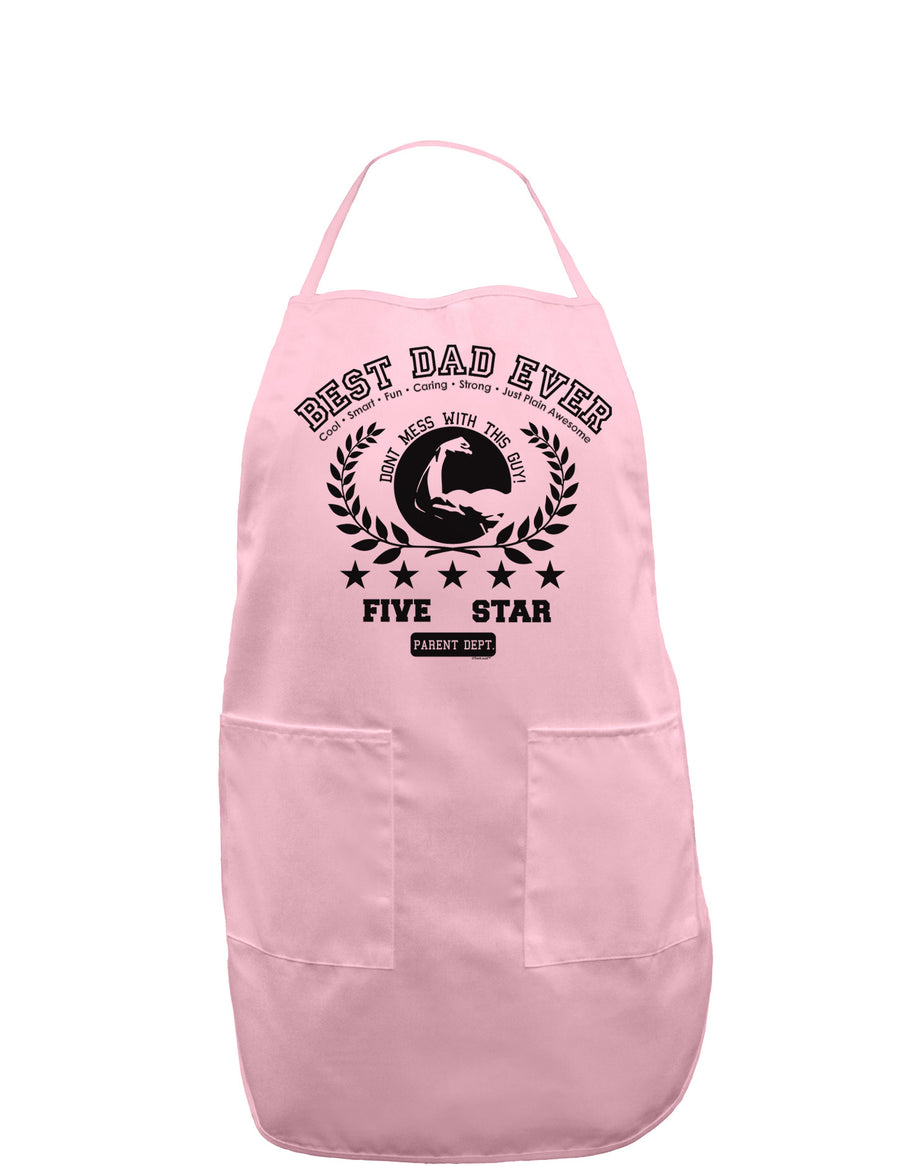 Best Dad Ever Collegiate Adult Apron-Bib Apron-TooLoud-White-One-Size-Davson Sales