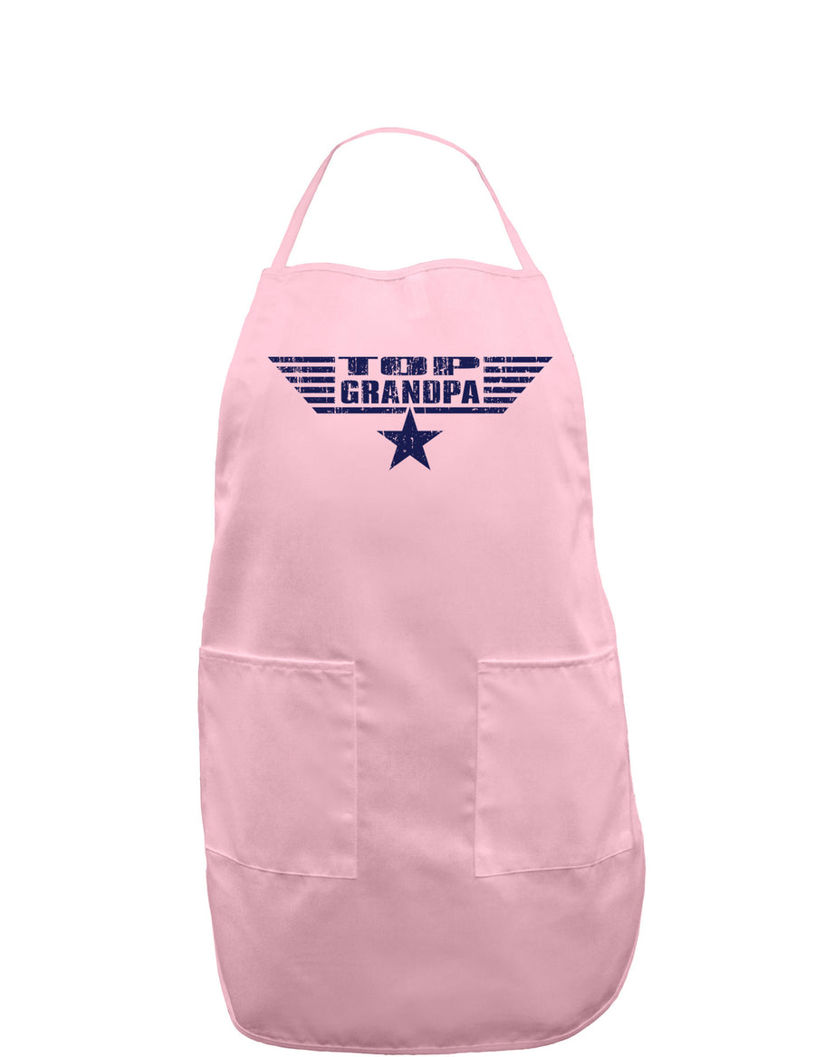 Top Grandpa Father's Day Adult Apron-Bib Apron-TooLoud-White-One-Size-Davson Sales