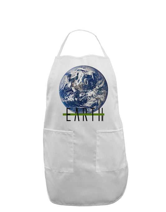 Planet Earth Text Adult Apron-Bib Apron-TooLoud-White-One-Size-Davson Sales