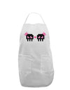 8-Bit Skull Love - Girl and Girl Adult Apron-Bib Apron-TooLoud-White-One-Size-Davson Sales