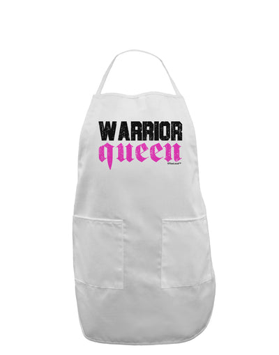 TooLoud Warrior Queen Pink Script Adult Apron-Bib Apron-TooLoud-White-One-Size-Davson Sales