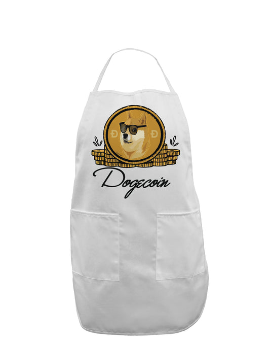 Doge Coins Adult Apron-Bib Apron-TooLoud-White-One-Size-Davson Sales