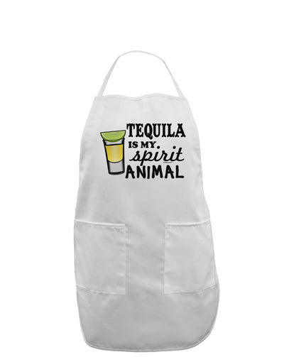 Tequila Is My Spirit Animal Adult Apron-Bib Apron-TooLoud-White-One-Size-Davson Sales