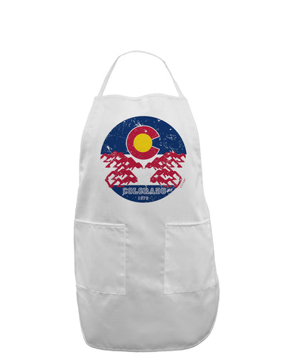 Grunge Colorodo Ram Flag Adult Apron-Bib Apron-TooLoud-White-One-Size-Davson Sales